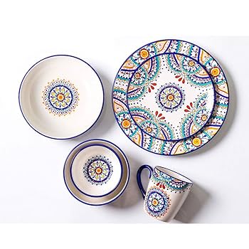古代地中海美術館 陶器皿セット Amazon.co.jp: 豪華な骨中国の食器用品セット 60個ヨーロッパの